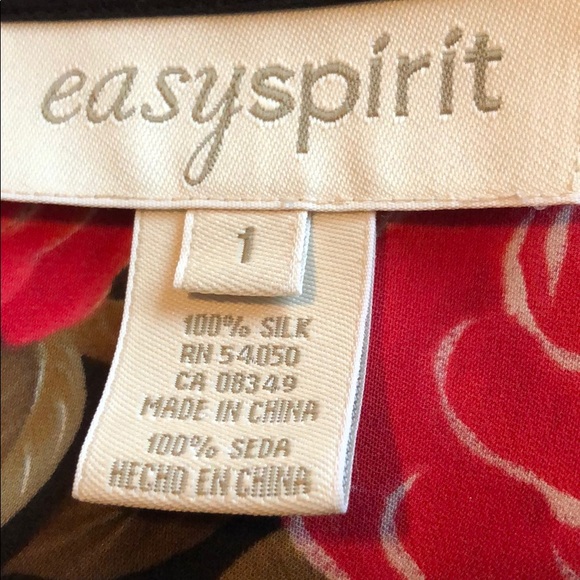 NEW Easy Spirit Floral Blouse Size 1 (8-10) - Picture 4 of 6